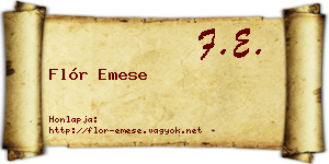 Flór Emese névjegykártya